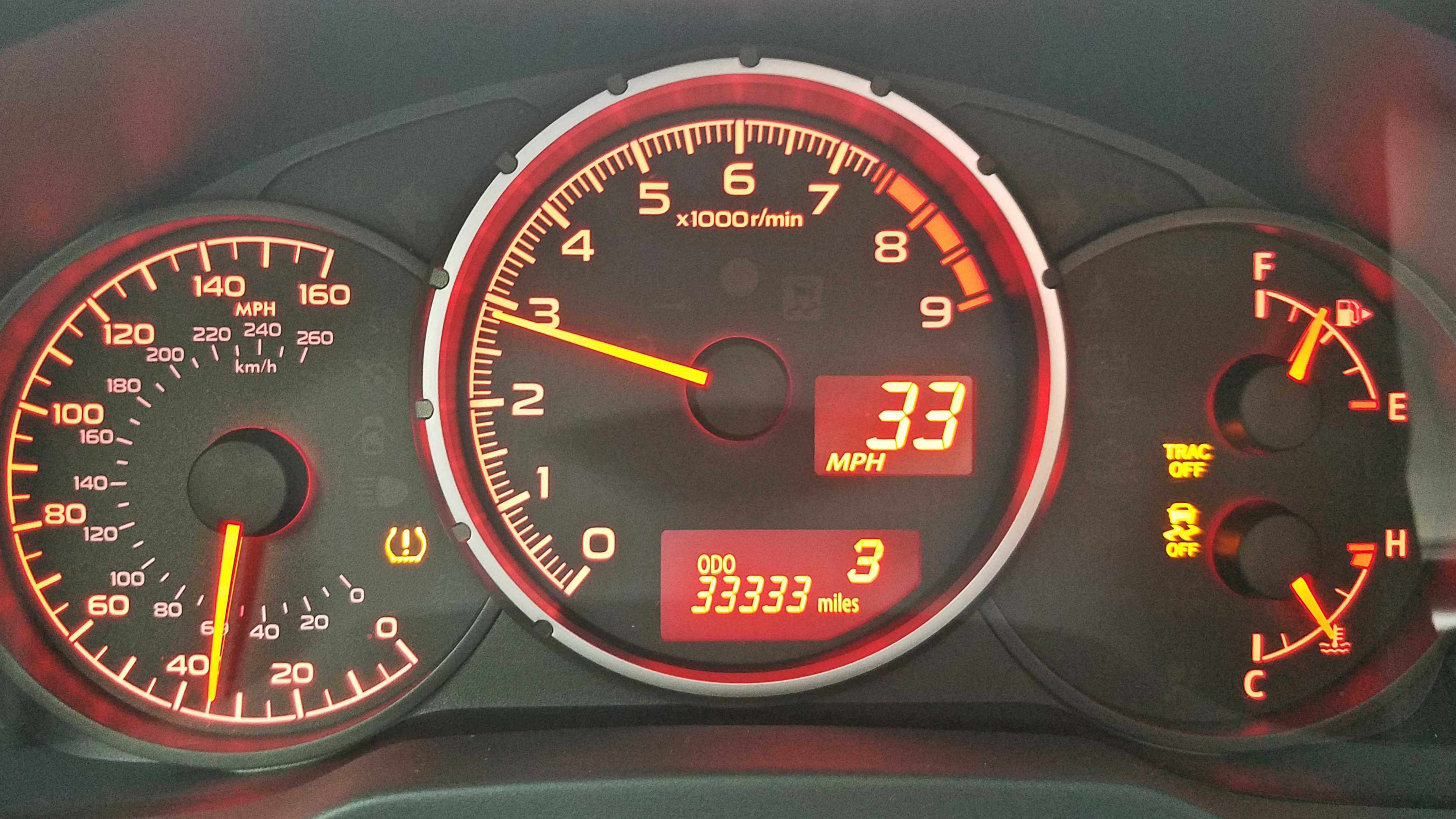 33,333 Miles, 3rd Gear, 33 MPH